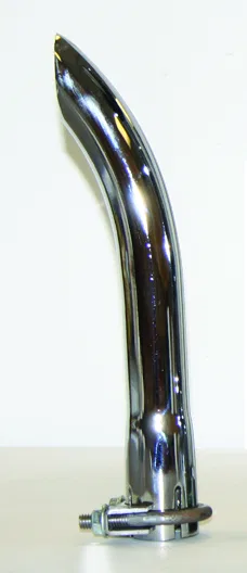 CTD-2500 – AP PRODUCTS Exhaust Side Pipe Turnout, 2-1/2 Inch Inlet Diameter 12 Inch Length Double Chrome Plated With ...